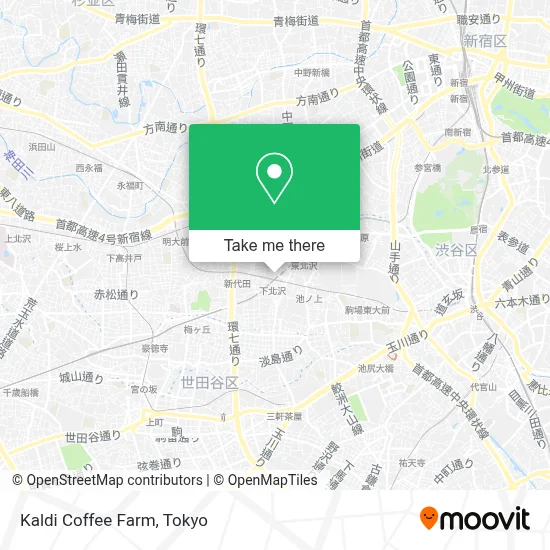 Kaldi Coffee Farm map
