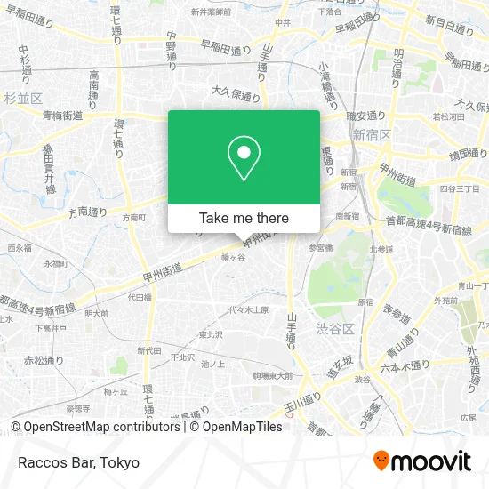 Raccos Bar map