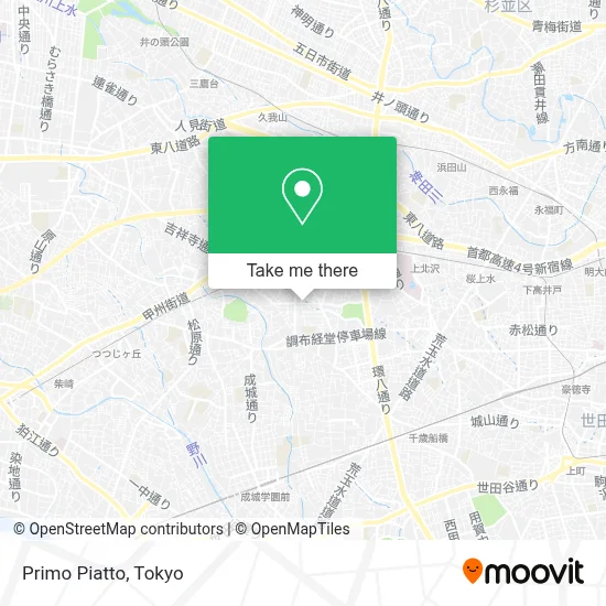 Primo Piatto map