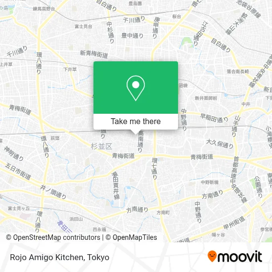 Rojo Amigo Kitchen map