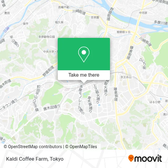 Kaldi Coffee Farm map