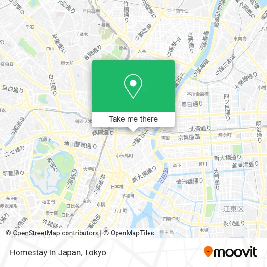 Homestay In Japan map