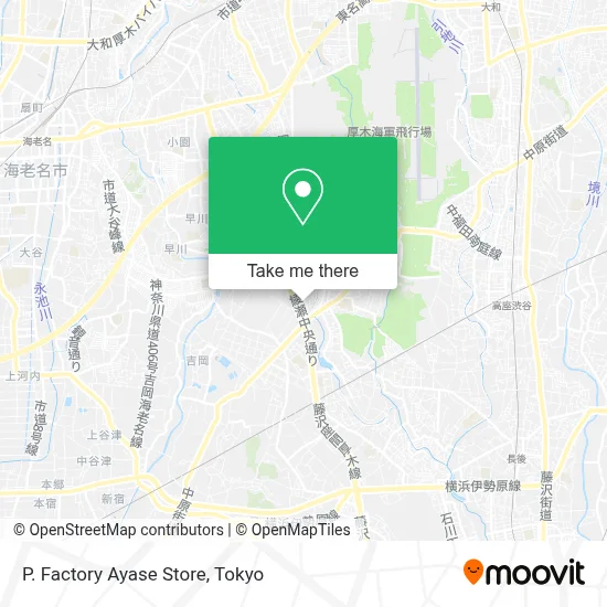 P. Factory Ayase Store map