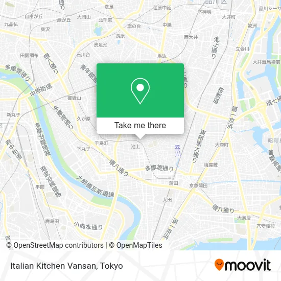 Italian Kitchen Vansan map