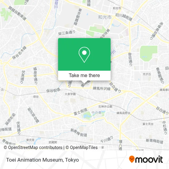 Toei Animation Museum map