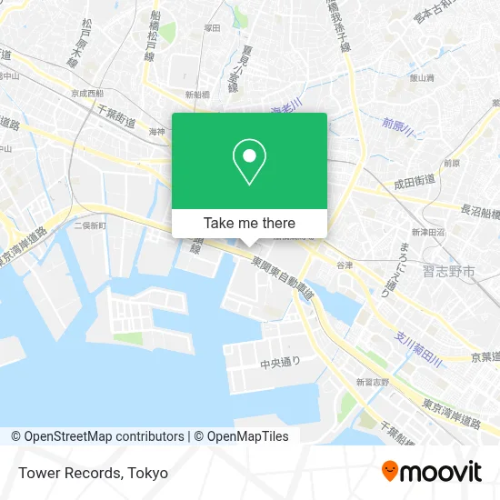 Tower Records map