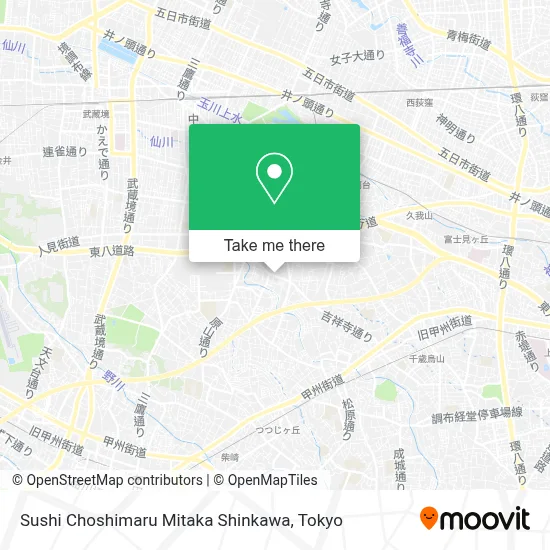 Sushi Choshimaru Mitaka Shinkawa map