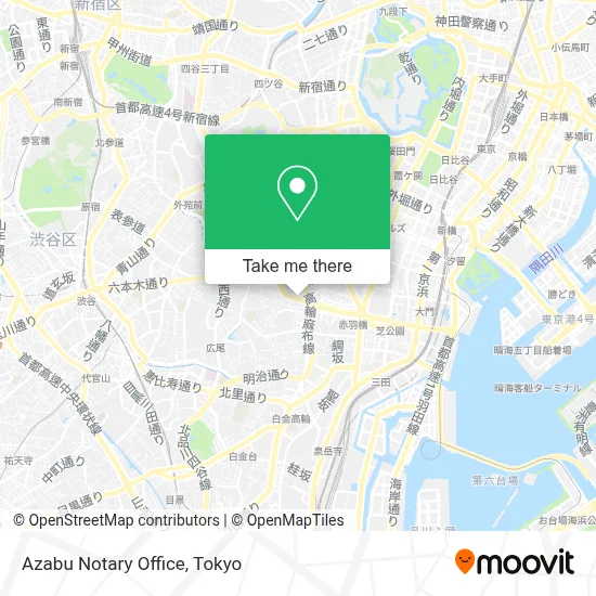 Azabu Notary Office map