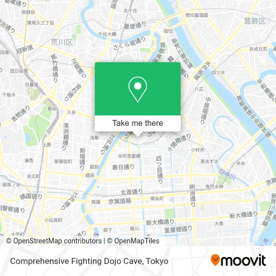 Comprehensive Fighting Dojo Cave map