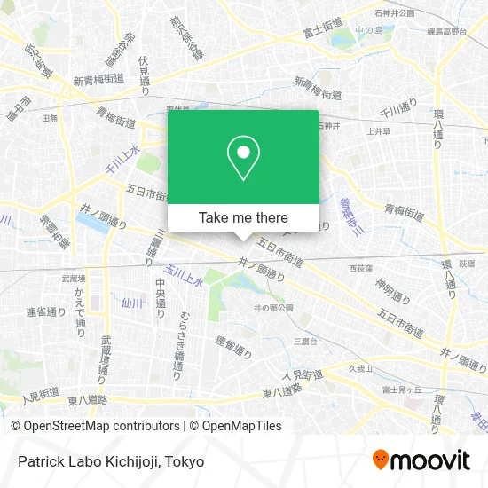 Patrick Labo Kichijoji map