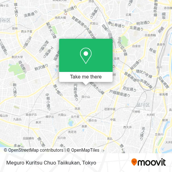 Meguro Kuritsu Chuo Taiikukan map