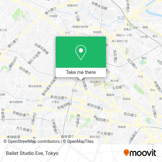 Ballet Studio Eve map
