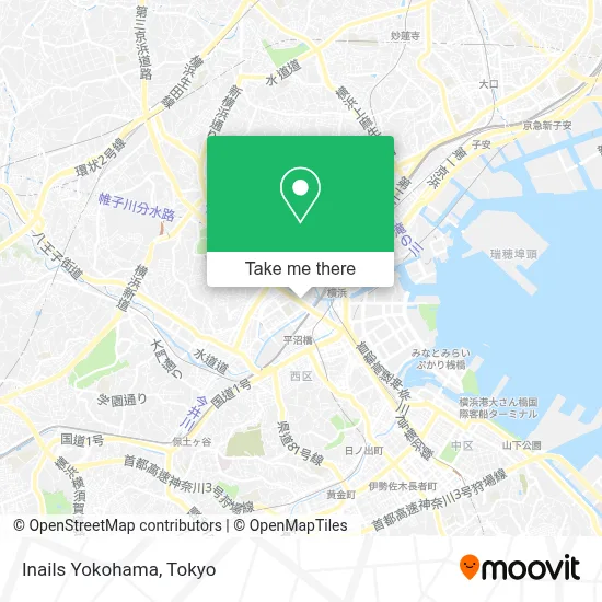 Inails Yokohama map