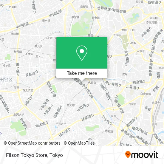 Filson Tokyo Store map