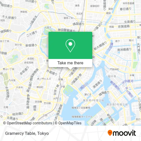 Gramercy Table map
