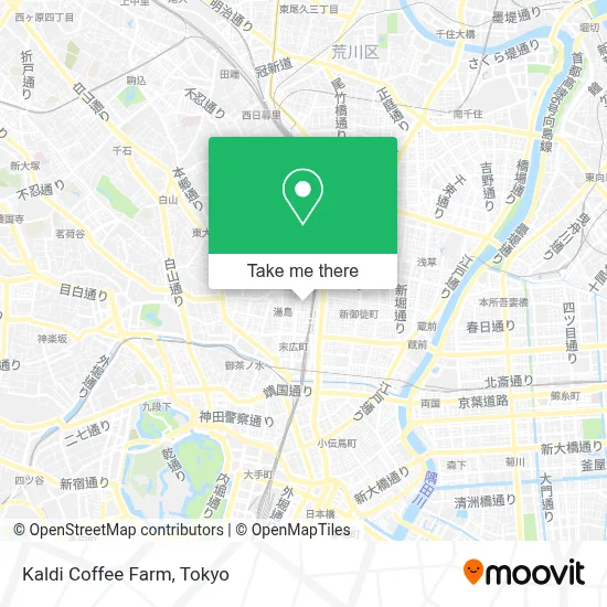 Kaldi Coffee Farm map