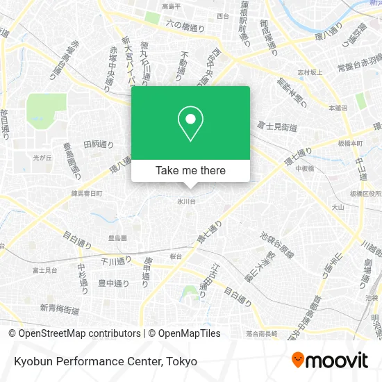 Kyobun Performance Center map