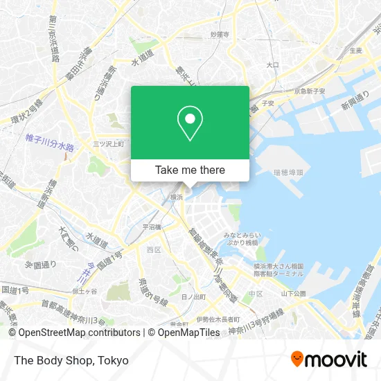 The Body Shop map