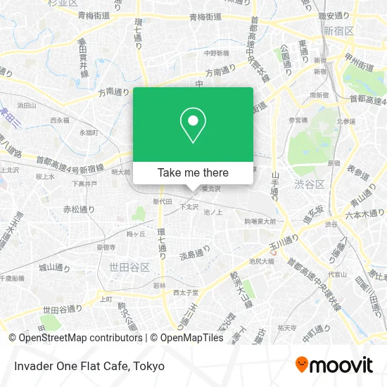 Invader One Flat Cafe map