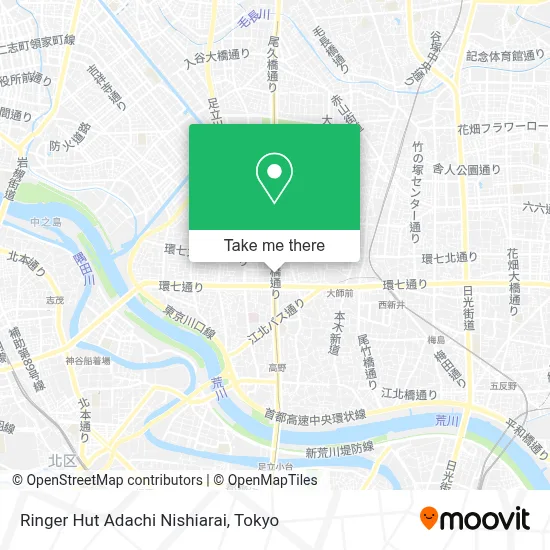 Ringer Hut Adachi Nishiarai map