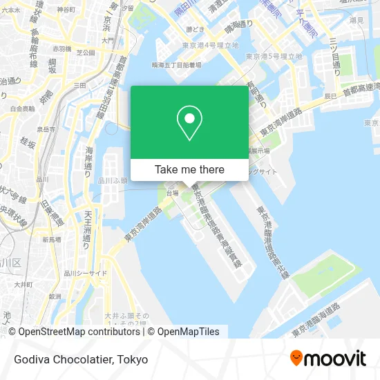 Godiva Chocolatier map