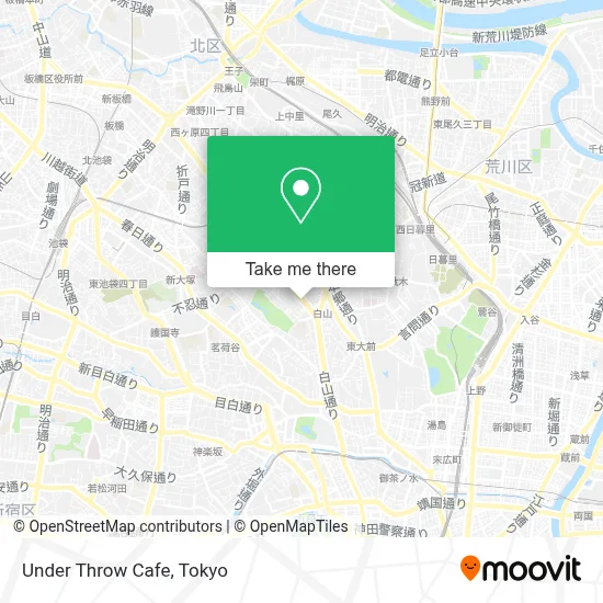Under Throw Cafe map