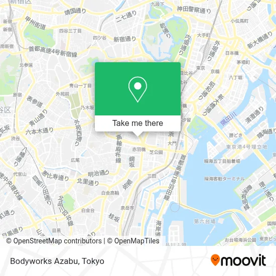 Bodyworks Azabu map