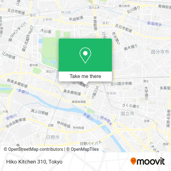 Hiko Kitchen 310 map