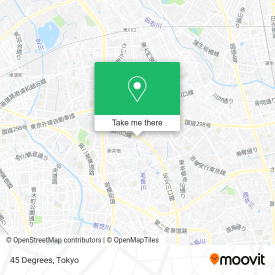 45 Degrees map