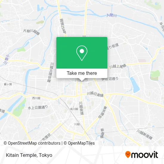 Kitain Temple map