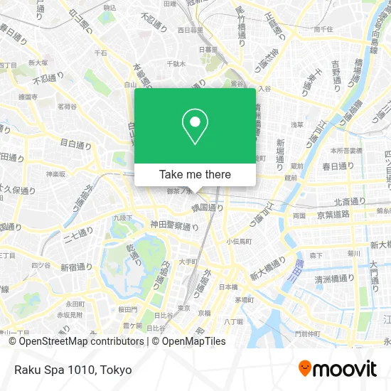 Raku Spa 1010 map
