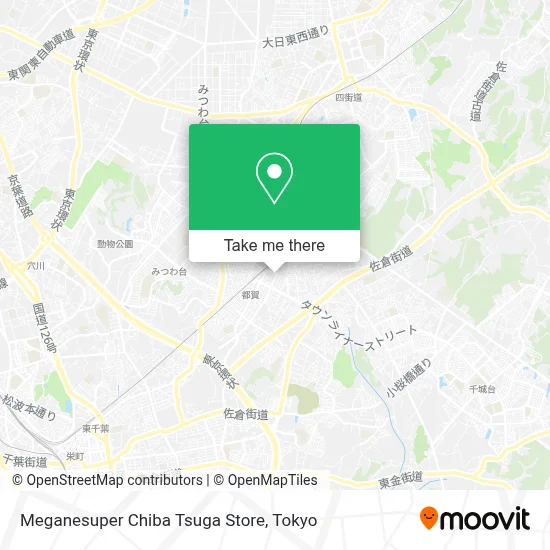 Meganesuper Chiba Tsuga Store map