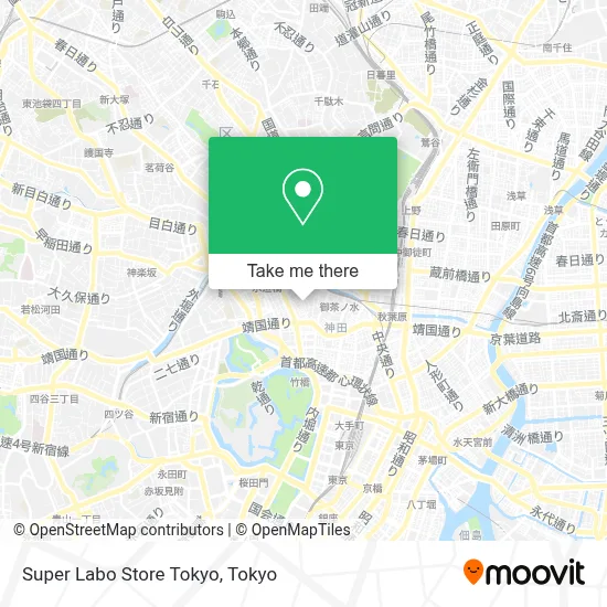 Super Labo Store Tokyo map