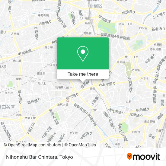 Nihonshu Bar Chintara map