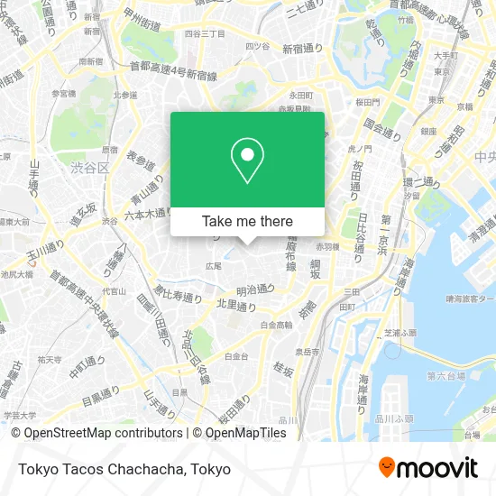 Tokyo Tacos Chachacha map