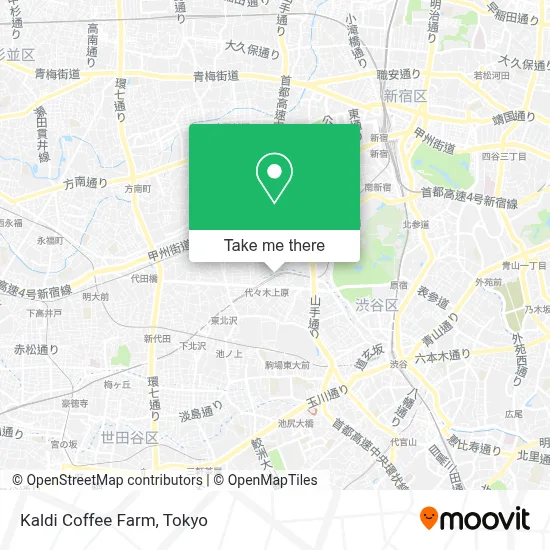 Kaldi Coffee Farm map