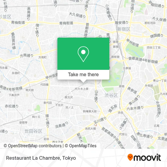 Restaurant La Chambre map