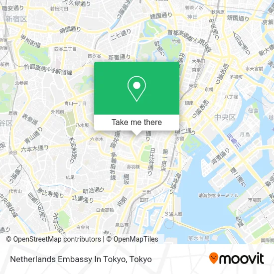 Netherlands Embassy In Tokyo map