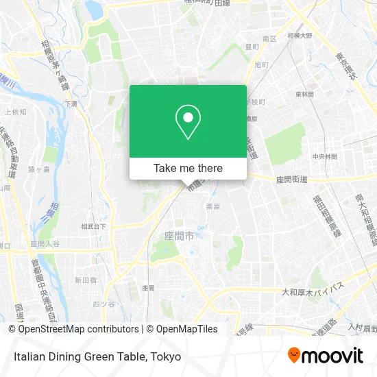 Italian Dining Green Table map