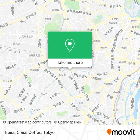 Ebisu Class Coffee map