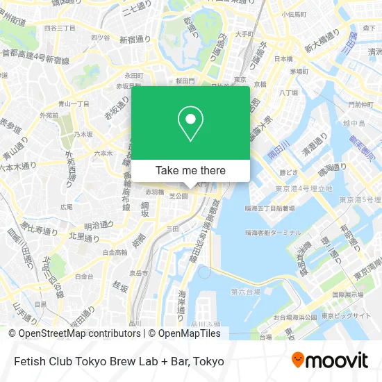 Fetish Club Tokyo Brew Lab + Bar map