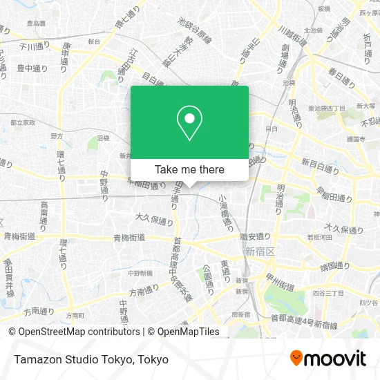 Tamazon Studio Tokyo map