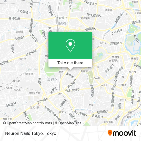 Neuron Nails Tokyo map