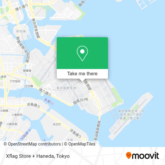 Xflag Store + Haneda map