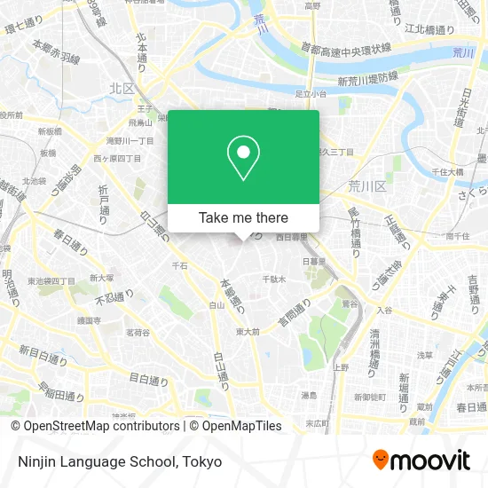 Ninjin Language School map