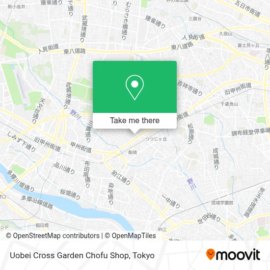 Uobei Cross Garden Chofu Shop map