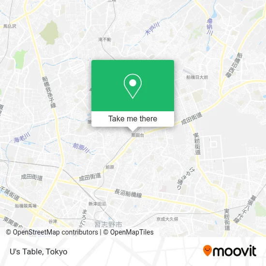 U's Table map