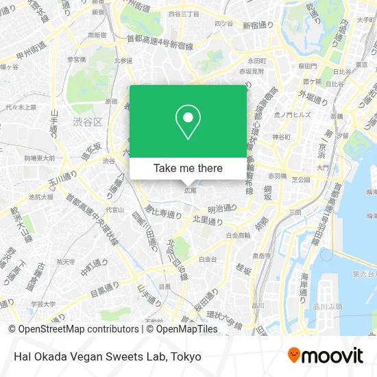 Hal Okada Vegan Sweets Lab map