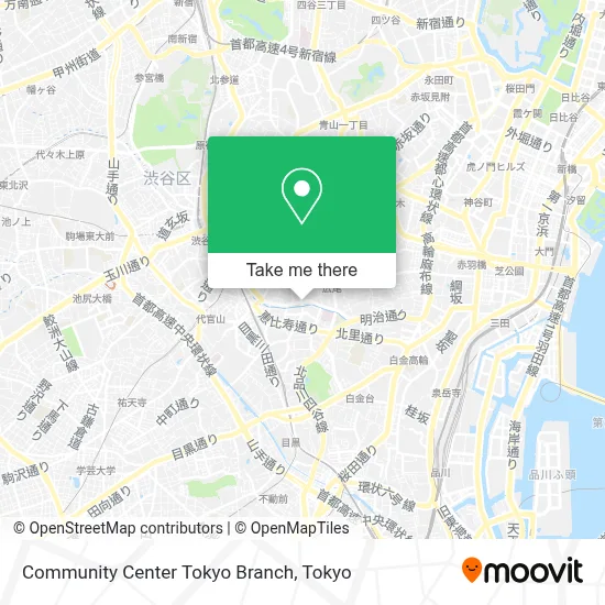 Community Center Tokyo Branch map