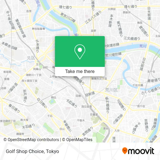 Golf Shop Choice map